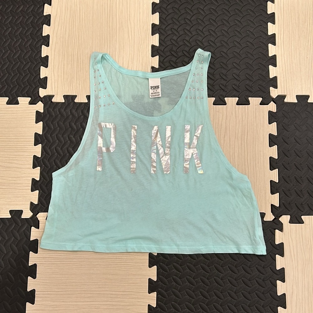 Pink by Victoria’s Secret aqua Tank top in size medium